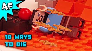 Lego Minecraft 10 WAYS TO DIE [upl. by Lennahs705]