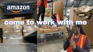 Come To Work With Me  working at Amazon Sortation Center [upl. by Ozzie753]