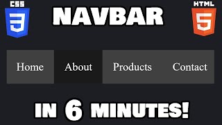 How to create a CSS navigation bar in 6 minutes 🧭 [upl. by Gibun236]