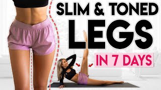 SLIM and TONED LEGS in 7 Days  8 minute Home Workout [upl. by Esma]