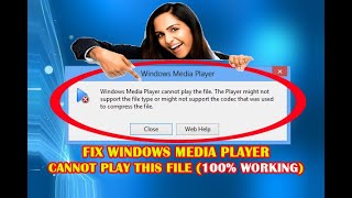 how to fix windows media player cannot play the file windows 7 [upl. by Gavrilla]