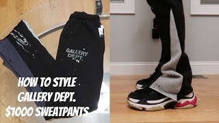 How to Style GALLERY DEPT Paint Splatter Flared Sweatpants Review and Size Guide [upl. by Aisha]