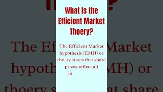 What is Efficient Market hypothesis EMH or thoery EMT   Explained  Learn stock market  gsm [upl. by Mazurek156]