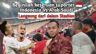 Keseruan suporter indonesia di kandang arab saudi [upl. by Durtschi]