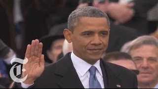 Obama Inauguration 2013  Barack Obamas Oath of Office  The New York Times [upl. by Eelirem]