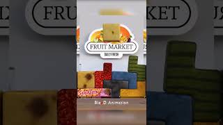 FRUITS TETRIS shorts short blender games tetris gaming tetrisgame puzzle softbody [upl. by Amada]