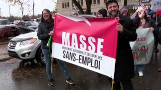 Manifestation pour dénoncer les injustices de lassuranceemploi [upl. by Halpern]