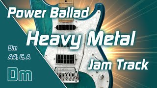 Heavy Metal Power Rock Ballad Backing Track Jam in Dm  D minor  D moll [upl. by Tnafni]