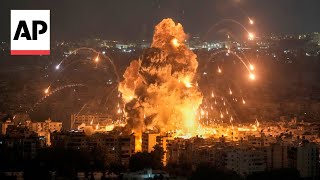 Powerful explosions shake Beirut overnight amid Israeli bombardment [upl. by Porcia156]