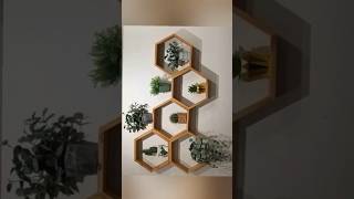 Diy Hexagon wall shelf making tutorial icecreamstickcraftideas wallhanging shortvideo shorts [upl. by Matthews]