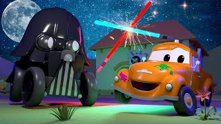 Autogaráž pro děti  Z Bena je Darth Vader  Tomova Autolakovna ve Městě Aut 🎨 Animáky pro děti [upl. by Ecyarg]