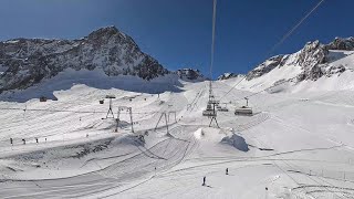 Stubai Glacier From Perfect Skiing Conditions to Whiteout Austria March 2023 [upl. by Etnod]