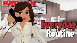 EVERYDAY ROUTINE AT AMBERRY HOTEL  Bloxburg  Roblox Roleplay [upl. by Aicatsanna]