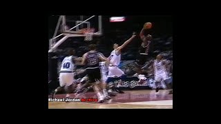 Micheal Jordan Super Sick Fadeaway Shot on Tallest Player Ever 77 Gheorghe Muresan [upl. by Deehan273]