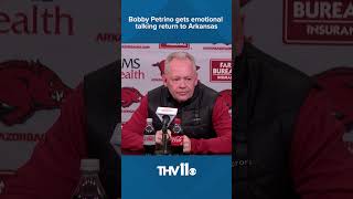 Bobby Petrino emotional talking return to Arkansas [upl. by Aluino258]