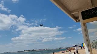 RAF Chinook flying over Southsea seafront D Day 80 [upl. by Heid]