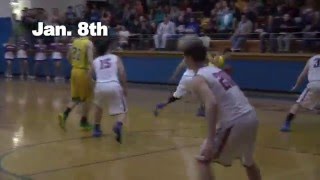 Watch Hunter Riffle of Doddridge County High School make the game winning shot twice [upl. by Leirum]