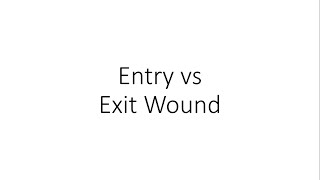 Entry vs Exit wound  Forensic Medicine FMT [upl. by Anrahs]