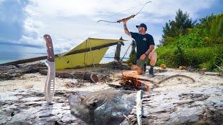 SURVIVAL Challenge  Bow n Arrow STINGRAY Catch and Cook [upl. by Brey]