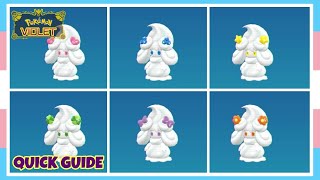 How To Evolve Milcery Into All Sweet Alcremie Forms In Pokemon Scarlet amp Violet The Indigo Disk [upl. by Akienaj224]