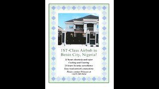 1ST CLASS AIRBNB ACCOMMODATION IN BENIN CITY NIGERIA [upl. by Ariaec291]