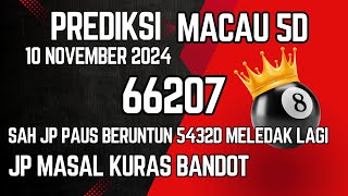 PREDIKSI TOTO MACAU 5D HARI INI 10 NOVEMBER 2024  BOCORAN TOTO MACAU 5D HARI INI  TTM 5D [upl. by Earezed]