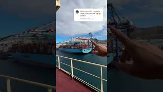 Crossing near 370 meter mega maersk ship🛳️☠️🗿shortvideo ship explore [upl. by Gunthar]