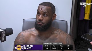 LeBron James PostGame Interview  Philadelphia 76ers vs Los Angeles Lakers [upl. by Affra727]