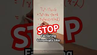 Stop factoring trinomials the hard way and do this instead shorts [upl. by Inamik785]