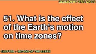 251 Effect of Earths Motion on Time Zones  Understanding the Impact [upl. by Matusow]