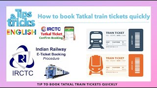 Tatkal ticket confirm book kaise kare  Tatkal ticket booking in mobile Irctc tatkal ticket booking [upl. by Yseulte]