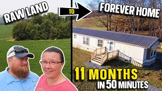 Couple turns RAW LAND into their FOREVER HOMESTEAD  11 Months in 50 Minutes [upl. by Clarhe10]