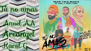 Anuel AA Karol G Arcangel  Tú no amas  Traduction Française [upl. by Nnazus568]