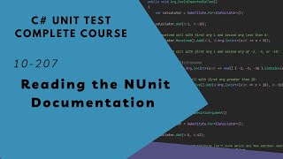 10207 閱讀 NUnit 官方文件  C Unit Test Complete Course [upl. by Mallory165]