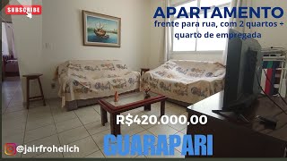 Apartamento na AvPraiana composto por 2 quartos quarto de empregada e frente p rua [upl. by Lucania]