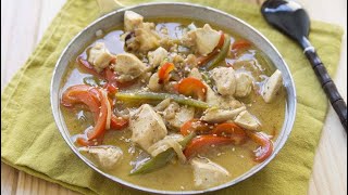 Recette de poulet  lait de coco et poivrons [upl. by Royce940]