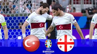 Turkiye  Gürcistan Maç Özeti  EURO 2024  eFootball PES 2021 [upl. by Erlin]