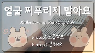 얼굴찌푸리지말아요 칼림바 악보 연습용 반주MR [upl. by Borg]