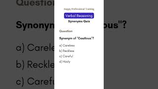 Synonyms Quiz  Day 1  Verbal Reasoning interview reasoning [upl. by Helse]