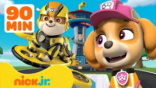 PAW Patrol Mighty Pups Use Their Super Powers w Liberty amp Marshall  1 Hour Compilation  Nick Jr [upl. by Zenitram]