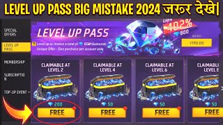 HOW TO CLAIM 800 DIAMOND IN FREE FIREFREE FIRE LEVEL UP PASS KAISE KAREFF LEVEL UP PASS PROBLEM [upl. by Ardra]