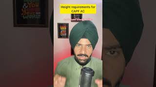 quotCAPF AC  Minimum heights requirements quot shorts ytshorts [upl. by Madge]