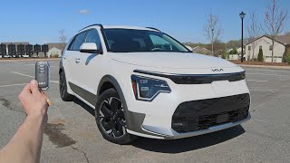 2023 KIA Niro EV Wave Start Up Walkaround POV Test Drive and Review [upl. by Zonda]