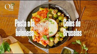 Pasta a la boloñesa y Coles de Bruselas  Hazlo a tu modo con Oli de Nutrioli [upl. by Delphine]