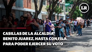 Casillas de la CDMX alcaldía Benito Juarez hasta con fila para poder ejercer su voto [upl. by Karp]