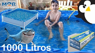 Piscina 1000 litros MOR vale a pena Unboxing [upl. by Annoled979]