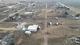 02282024 Fritch Tx  Aerial View of Destruction From Wildfire [upl. by Nerrol]