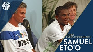 Samuel Eto’o joins Inter  The press conference from his presentation [upl. by Enorej]