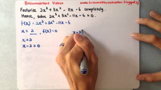 Polynomials  Factorisation of Cubic Expression [upl. by Marl]