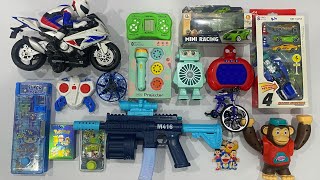 My Latest Toy Collection RC Bike Bubble Gun Pencil Box Robot Fan Pokemon Card Bicycle [upl. by Lexine221]